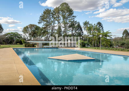 Alvorada Palace piscine - Brasilia, District Fédéral, Brésil Banque D'Images