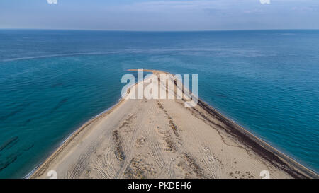 Plage de Possidi Cap sur la péninsule de Kassandra. La Grèce. Vue aérienne Banque D'Images