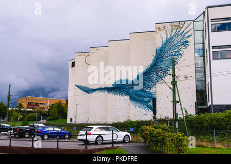 L'Art de rue sans limite de Boras, en Suède Banque D'Images