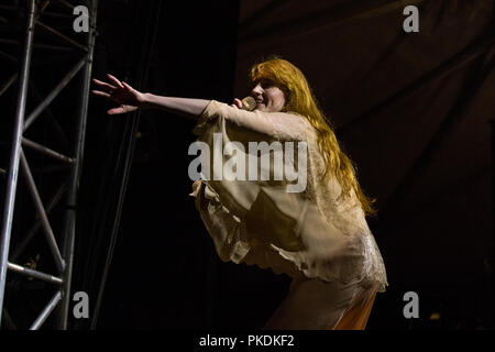 London blues Florence  + the Machine effectuant à Skookum Music Festival dans le parc Stanley à Vancouver, C.-B. le 7 septembre 2018 Banque D'Images