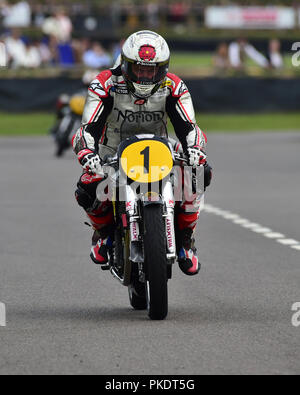 John McGuinness, Glen Anglais, Norton Manx, Barry Sheene Memorial Trophy, Goodwood Revival 2018, septembre 2018, circuit, classique, de la concurrence, Banque D'Images