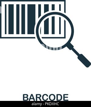 L'icône de codes-barres. Design style monochrome de l'e-commerce collection. L'ASSURANCE-CHÔMAGE. Pixel simple parfait. L'icône pictogramme barcode Web design, applications, logiciels, imprimer u Illustration de Vecteur