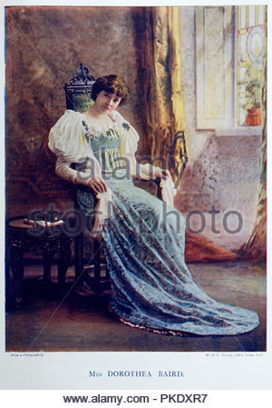 Dorothea Baird,portrait 1875 - 1933, a été une étape de l'anglais et l'actrice du film. Illustration couleur à partir de 1899. Banque D'Images