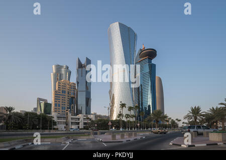 Gratte-ciel de Doha, Qatar Banque D'Images