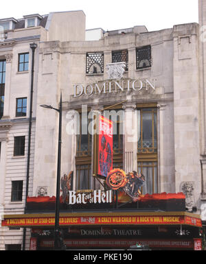 Bat Out of Hell montrant au Dominion Theatre London Août 2018 Banque D'Images