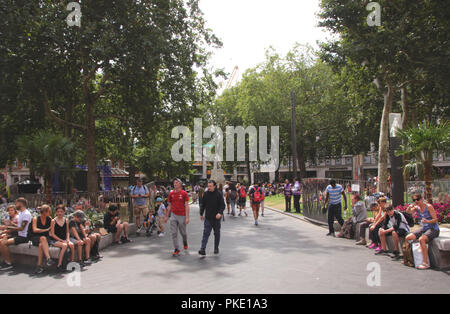 Leicester Square Gardens Londres de l'été 2018 Banque D'Images