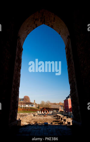 L'abbaye médiévale des Princes-Évêques de Stavelot dans les Cantons de l'Est (Belgique, 15/11/2011) Banque D'Images