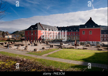 L'Abbaye des Princes-Évêques de Stavelot dans les Cantons de l'Est (Belgique, 23/02/2014) Banque D'Images