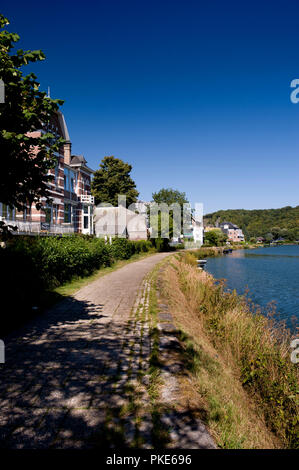 La Promenade de Meuse, le long de la Meuse à Wepion, au sud de Namur (Belgique, 05/09/2013) Banque D'Images