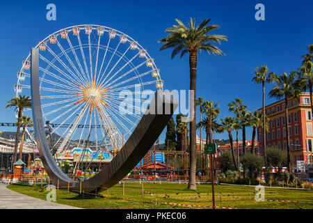 Place la place Masséna, la vieille ville de Nice, Nice, France Banque D'Images