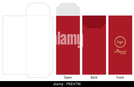 Découpe de l'enveloppe des maquettes vecteur modèle Illustration de Vecteur