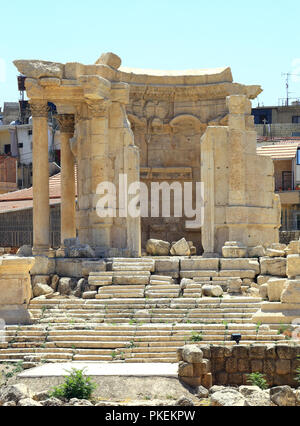 Ruines Romaines de Baalbek au Liban : le Tour de Temple de Vénus Banque D'Images