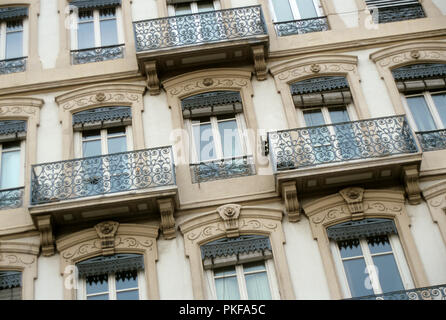 La chambre sur le Cours de Verdun Récamier nr. 3 à Lyon où le musicien français Jean Michel Jarre a grandi avec ses grands-parents à Lyon (France, 16/03/2 Banque D'Images