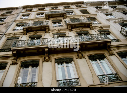 La chambre sur le Cours de Verdun Récamier nr. 3 à Lyon où le musicien français Jean Michel Jarre a grandi avec ses grands-parents à Lyon (France, 16/03/2 Banque D'Images