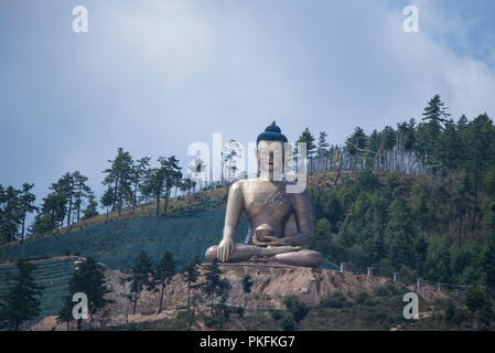 Dordenma,Bouddha Statue Bouddha plus haut,dans le monde,surplombant,sud,Bhoutan Thimphu. Banque D'Images