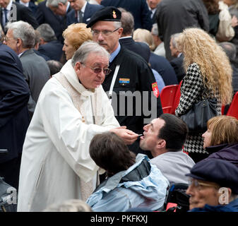 San Carlo Turin Piémont Masse carré du Pape Benoît XVI Banque D'Images