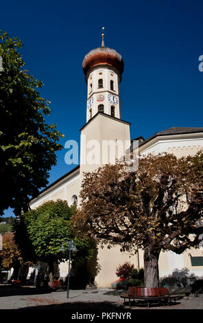 Le 19ème siècle, église paroissiale Saint Jodok église de Schruns, à Vorarlberg (Autriche, 15/10/2011) Banque D'Images