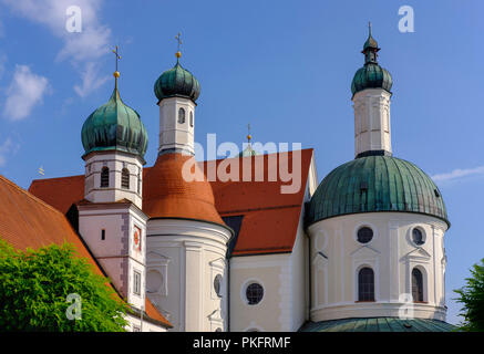 Église de pèlerinage Maria Hilf, Monastère de Lechfeld, Klosterlechfeld, souabe, Bavière, Allemagne Banque D'Images