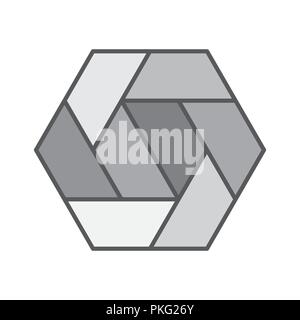 Icône hexagonale. Symbole polygone. Logo Vector et illustration Illustration de Vecteur