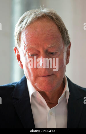 Cologne, Allemagne. Sep 11, 2018. Modérateur Wolf Dieter POSCHMANN, portrait, portrait, portrait, image unique, conférence de presse pour l'IHF Coupe du Monde de Handball 2019, le 11.09.2018 dans le Musée Olympique et Sportif Koeln, - | dans le monde entier l'utilisation de crédit : afp/Alamy Live News Banque D'Images