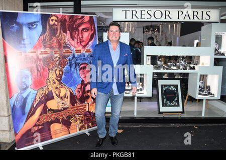 Londres, Royaume-Uni, 13 septembre 2018. Tony Hadley arrive à Tresor Paris En2ruders - lancer au Tresor Paris, 7 Greville street, Hatton Garden, London, UK 13 septembre 2018. Credit Photo : Alamy/Capital Live News Banque D'Images