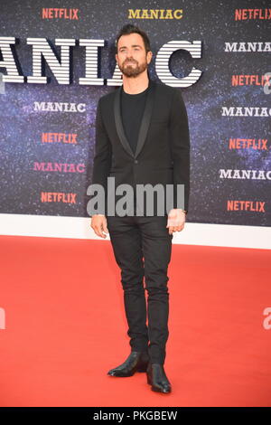 Londres, Royaume-Uni. 13Th Sep 2018. Justin Theroux,'Maniac'-première mondiale,Queen Elizabeth Hall,Southbank,London Crédit : michael melia/Alamy Live News Banque D'Images