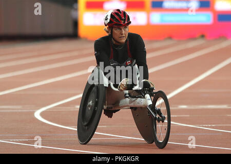 Diane Roy du Canada dans la Women's 400m T54 chauffe lors du championnat à Londres 2017 Para Banque D'Images