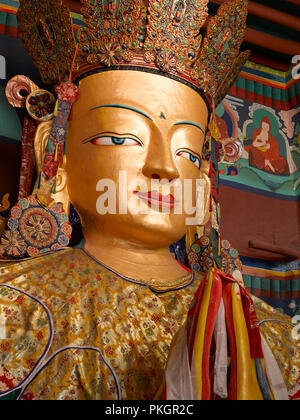 Bouddha Maitreya BOUDDHA MAITREYA,TEMPLE,TINGMOSGANG, Ladakh, Jammu-et-Cachemire, l'Inde Banque D'Images