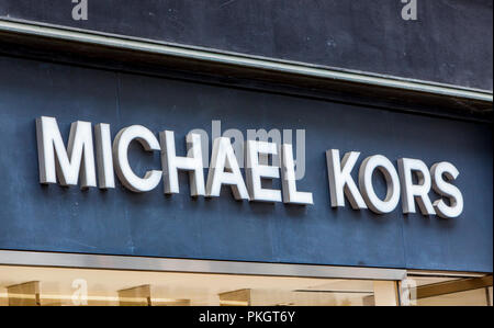 Copenhague, Danemark - 13 juin 2018 : vue sur Michael Kors shop à Copenhague, Danemark. Michael Kors est un New York City d'après le créateur de mode largement Banque D'Images