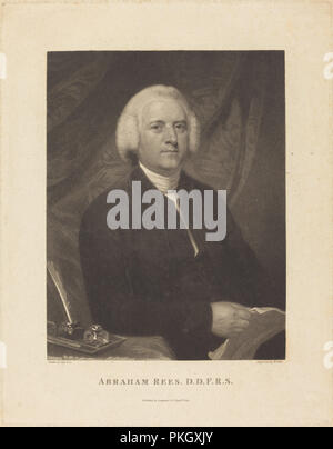 Abraham Rees. En date du : publié en 1811. Technique : gravure sur crépi. Musée : National Gallery of Art, Washington DC. Auteur : William Holl Je après John Opie. Banque D'Images