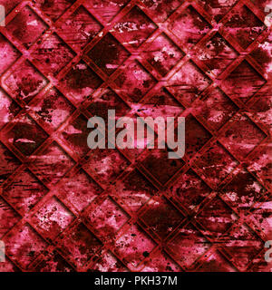 Texture rouge. Concept de la Journée mondiale du don de sang. Grunge rouge fond de grille. Don de sang. Couleur vin abstract wallpaper, l'affiche et conception de la couverture. Modèle logique sanglante. Raster couleur Banque D'Images