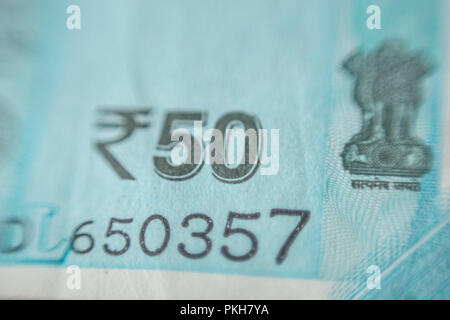 Roupie 50 billets indiens Banque D'Images