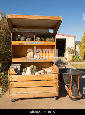 Hamburgers à vendre atroadside avec honnêteté de décrochage fort pour le paiement à la maison en ville rurale australienne Banque D'Images