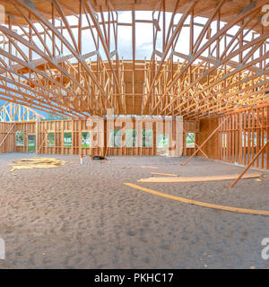 Large renforcement intérieur en construction square Banque D'Images