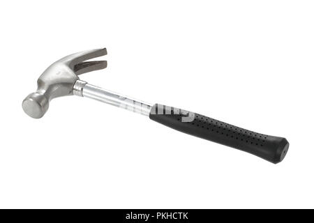 Petit 8 oz claw hammer isolé sur fond blanc Banque D'Images