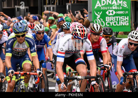 L'équipe de Swift Connor Madison Genèse l'énergie OVO Tour of Britain course à vélo, stade 8, Londres, Royaume-Uni. Banque D'Images