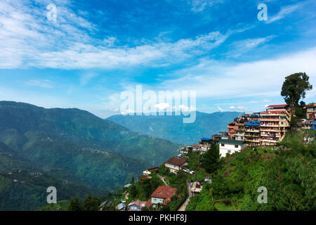 Darjeeling Himalaya pendant la mousson dans l'ouest du Bengale, en Inde Banque D'Images