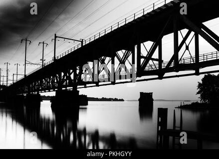 Pont sur la rivière Susquehanna Banque D'Images