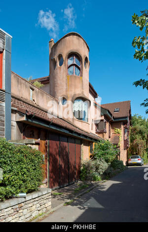 La Cour ou le bas Self-Build Ashley Community un éco-village de St.Werburghs, Bristol, Royaume-Uni. Banque D'Images