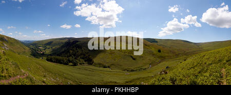 Pistyll Rhaeadr cascade au Pays de Galles. Banque D'Images