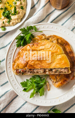 L'agneau et de tomates maison Arayes d'hummus Pita Banque D'Images