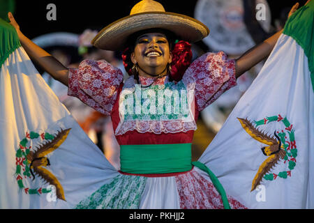 Banda mexicaine groupe artistique monumentale à l'exécution 2018 Spasskaya Bashnya Festival international de Musiques militaires sur la Place Rouge de Moscou, Russie Banque D'Images