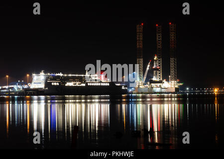 Port International d'Harwich, Essex, Royaume-Uni. Banque D'Images