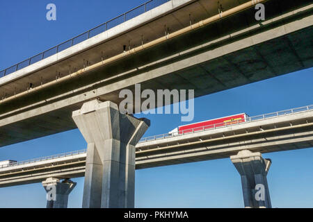 Pont routier République tchèque camion-pont sur le pont routier Banque D'Images