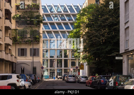 Les architectes Herzog & de Meuron, Feltrinelli Porta Volta centre de recherche emblématique, office & retail building, Milan 2016 Microsoft également siège Italie Banque D'Images