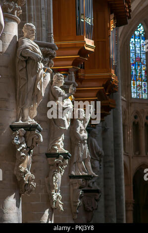 St Michel et St Gudule Cathédrale des Saints Michel et Gudule, Bruxelles), Bruxelles, Belgique 2018 Banque D'Images