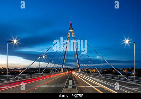 Le nord de Spire bridge at Dusk, Sunderland, Tyne and Wear, Royaume-Uni Banque D'Images