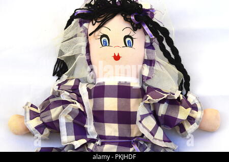 Poupée traditionnelle vénézuélienne typique, fait main poupée faite avec des tissus et fibres. Banque D'Images