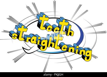 Redressage des dents - Vector illustration comic book style phrase. Illustration de Vecteur
