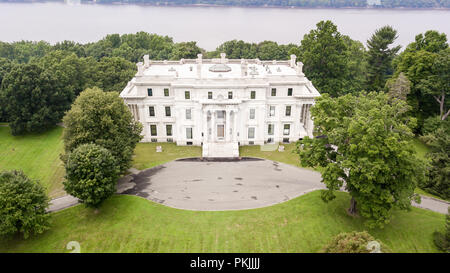 La Vanderbilt Mansion, Hyde Park, New York, USA Banque D'Images